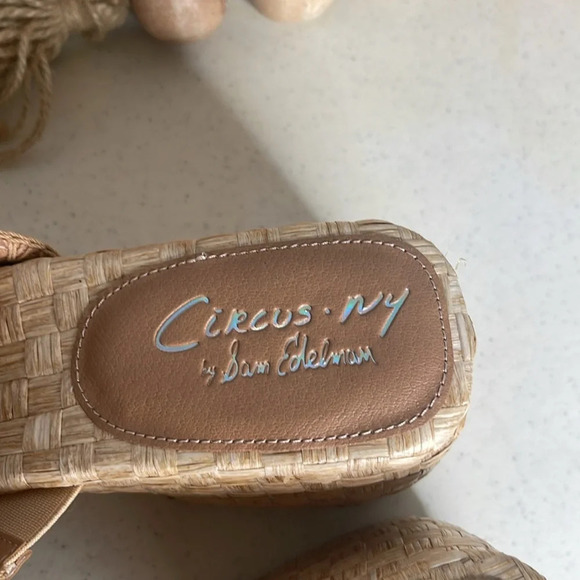 Circus NY By Sam Edelman Ilyse Platform Sandal in Bleached Beechwood, Sz 9.5 - Picture 7 of 11